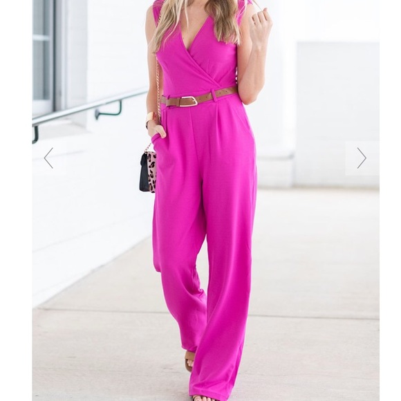 fuschia pink jumpsuit